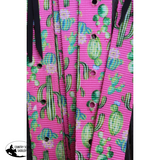 CSS Pink Cactus- Style Two Latigo Set. - Country Scene Saddlery and Pet Supplies