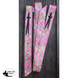 CSS Pink Cactus- Style Two Latigo Set. - Country Scene Saddlery and Pet Supplies