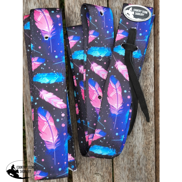 Css Pink Feathers Latigo Bh24. Latigos And Billets