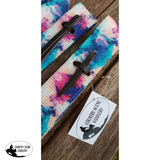 CSS Pink/ Teal Swirl Latigo Set. - Country Scene Saddlery and Pet Supplies