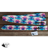 CSS Pink/ Teal Swirl Latigo Set. - Country Scene Saddlery and Pet Supplies
