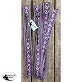 CSS Purple Diamond Latigo Set. - Country Scene Saddlery and Pet Supplies