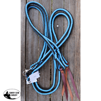 Css Split Reins- Turquoise & Black