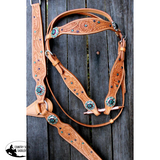 CSS Sunflower tooled Tackset- B - Country Scene Saddlery and Pet Supplies