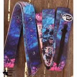 CSS Teal and Pink Swirl Latigo Set. - Country Scene Saddlery and Pet Supplies