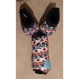 CSS Turquoise and Orange Tribal Boots - Country Scene Saddlery and Pet Supplies