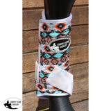 CSS Turquoise and Orange Tribal Boots - Country Scene Saddlery and Pet Supplies
