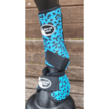 Turquoise Cheetah Boots.