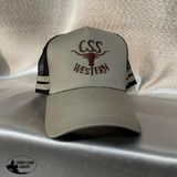 CSS Western Cap- Khaki/ Black - Country Scene Saddlery and Pet Supplies