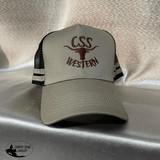 CSS Western Cap- Khaki/ Black - Country Scene Saddlery and Pet Supplies