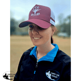 CSS Western Cap- Maroon/ White - Country Scene Saddlery and Pet Supplies
