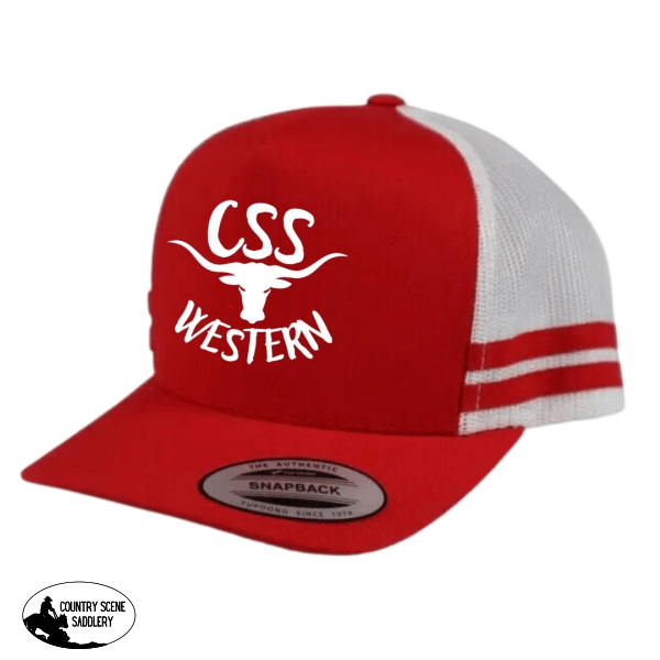 Css Western Cap- Red/ White