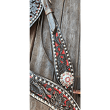 Css Western Floral Overlay Red Glitter Tackset