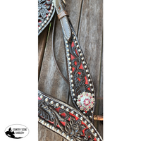 Css Western Floral Overlay Red Glitter Tackset