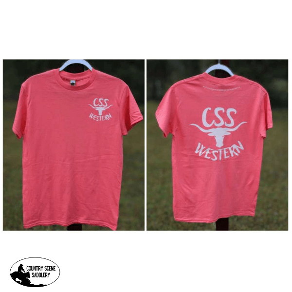 Css Western T-Shirt-Coral Silk