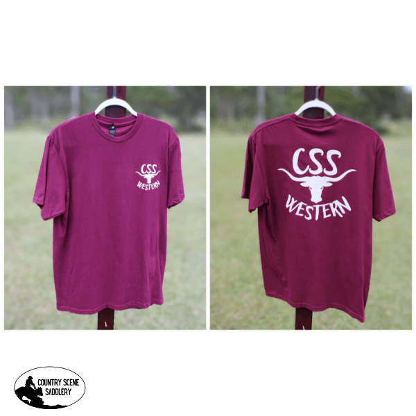 Css Western T-Shirt- Maroon