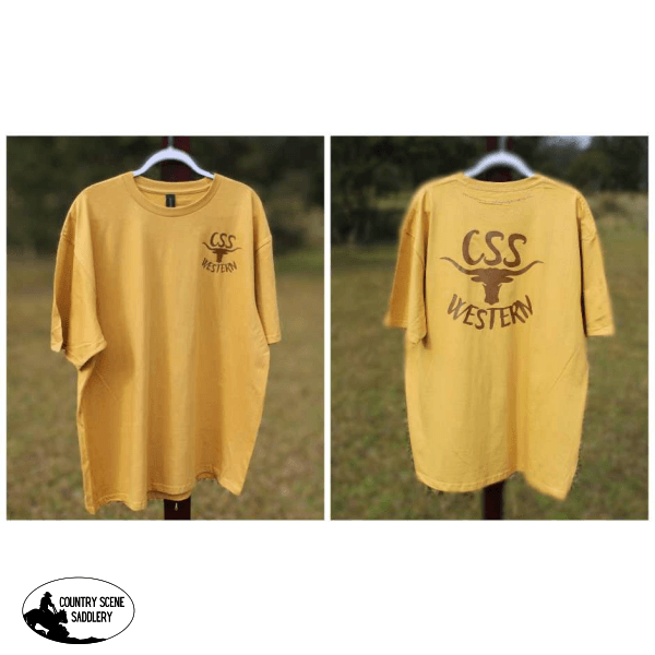 Css Western T-Shirt-Mustard