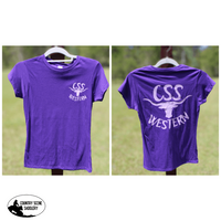 Css Western T-Shirt- Purple