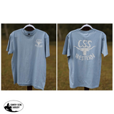 CSS Western T-Shirt-Stone Blue - Country Scene Saddlery and Pet Supplies