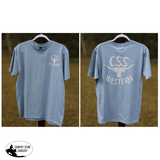 CSS Western T-Shirt-Stone Blue - Country Scene Saddlery and Pet Supplies
