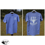 CSS Western T-Shirt- Violet - Country Scene Saddlery and Pet Supplies