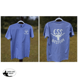 CSS Western T-Shirt- Violet - Country Scene Saddlery and Pet Supplies