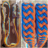 CSS Youth Sports Reins- Orange/ Royal Blue - Country Scene Saddlery and Pet Supplies