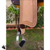 CSSB13 Pink and Teal Swirl Inlay Barrel Saddle - Country Scene Saddlery and Pet Supplies
