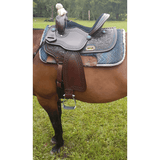 CSSB06 Floral Tooled Barrel Saddle leaf Boarder - Country Scene Saddlery and Pet Supplies