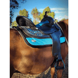 Cssb08 Blue Diamond Inlay Barrel Saddle