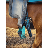 CSSB08 Blue Diamond Inlay Barrel Saddle - Country Scene Saddlery and Pet Supplies
