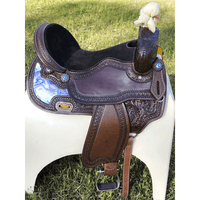 Css08 Custom Inlay Barrel Saddle (Blue Purple)