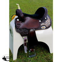 Cssb10- Cheetah Inlay Barrel Saddles Custom Saddle