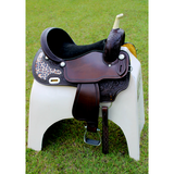 CSSB10- Cheetah inlay Barrel Saddles custom - Barrel Saddle