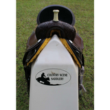 CSSB10- Cheetah inlay Barrel Saddles custom - Barrel Saddle