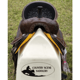 CSSB11 Rose Tooled Barrel Saddle - Country Scene Saddlery and Pet Supplies