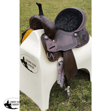 CSSB11 Rose Tooled Barrel Saddle - Country Scene Saddlery and Pet Supplies