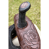 CSSB11 Rose Tooled Barrel Saddle - Country Scene Saddlery and Pet Supplies