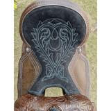 CSSB11 Rose Tooled Barrel Saddle - Country Scene Saddlery and Pet Supplies