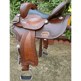 CSSB12 Horn less Barrel Saddle with Diamond Edging - Country Scene Saddlery and Pet Supplies