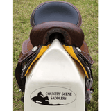 CSSB12 Horn less Barrel Saddle with Diamond Edging - Country Scene Saddlery and Pet Supplies