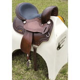 CSSB12 Horn less Barrel Saddle with Diamond Edging - Country Scene Saddlery and Pet Supplies