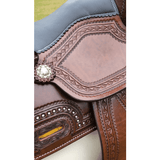 CSSB12 Horn less Barrel Saddle with Diamond Edging - Country Scene Saddlery and Pet Supplies