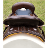 CSSB12 Horn less Barrel Saddle with Diamond Edging - Country Scene Saddlery and Pet Supplies