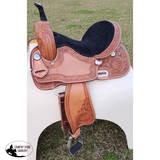 Cssb15 - Sunflower Tooled Barrel Saddle Western Saddles