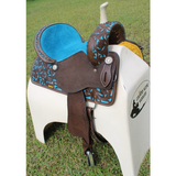 CSSB17 Hand Painted Floral Barrel Saddle - Country Scene Saddlery and Pet Supplies