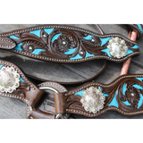 CSSB17 Hand Painted Floral Barrel Saddle - Country Scene Saddlery and Pet Supplies