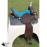 CSSB17 Hand Painted Floral Barrel Saddle - Country Scene Saddlery and Pet Supplies