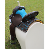 CSSB17 Hand Painted Floral Barrel Saddle - Country Scene Saddlery and Pet Supplies