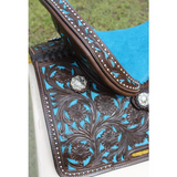 CSSB17 Hand Painted Floral Barrel Saddle - Country Scene Saddlery and Pet Supplies